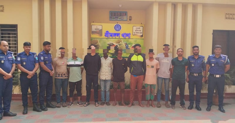 শ্রীমঙ্গলে ছাত্রলীগ নেতা আইবুর রহমান আকাশ-সহ গ্রেপ্তার ৯